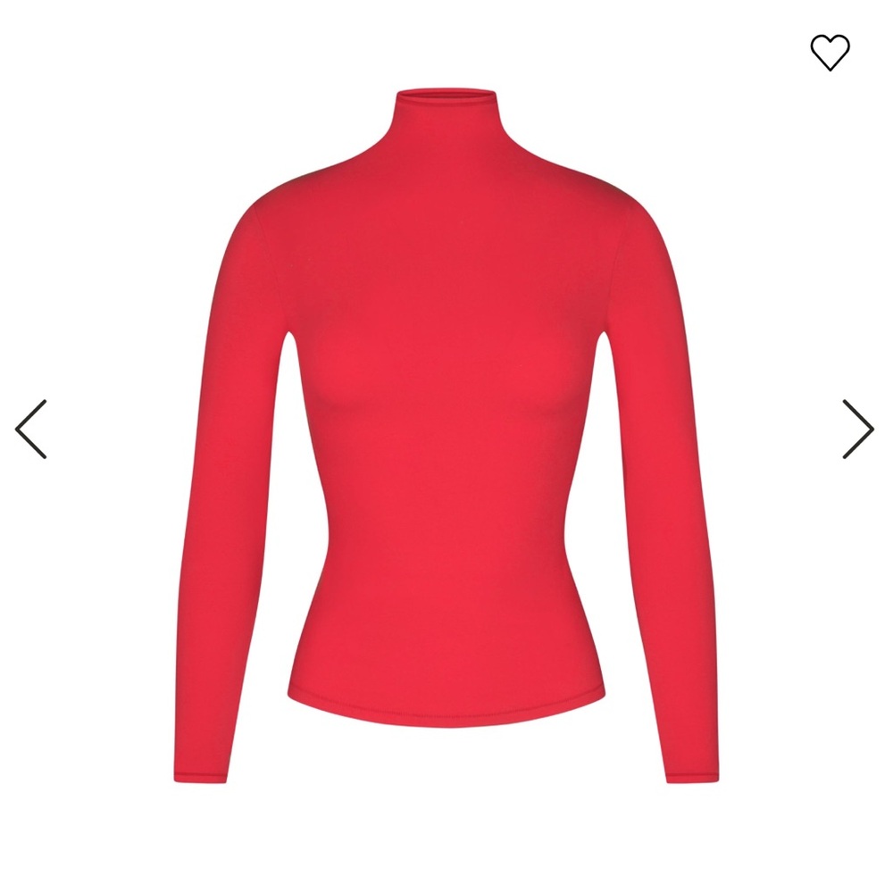 SKIMS COTTON JERSEY LONG SLEEVE TURTLENECK SIZE M